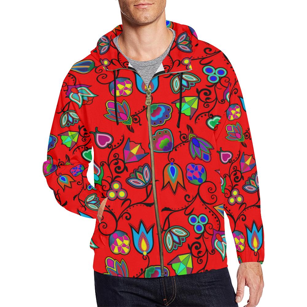 Indigenous Paisley - Dahlia All Over Print Full Zip Hoodie for Men (Model H14) All Over Print Full Zip Hoodie for Men (H14) e-joyer 