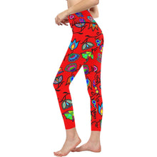 Load image into Gallery viewer, Indigenous Paisley Dahlia All Over Print High-Waisted Leggings (Model L36) High-Waisted Leggings (L36) e-joyer 
