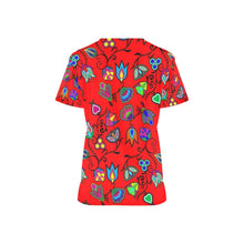 Load image into Gallery viewer, Indigenous Paisley Dahlia All Over Print Scrub Top Scrub Top e-joyer 
