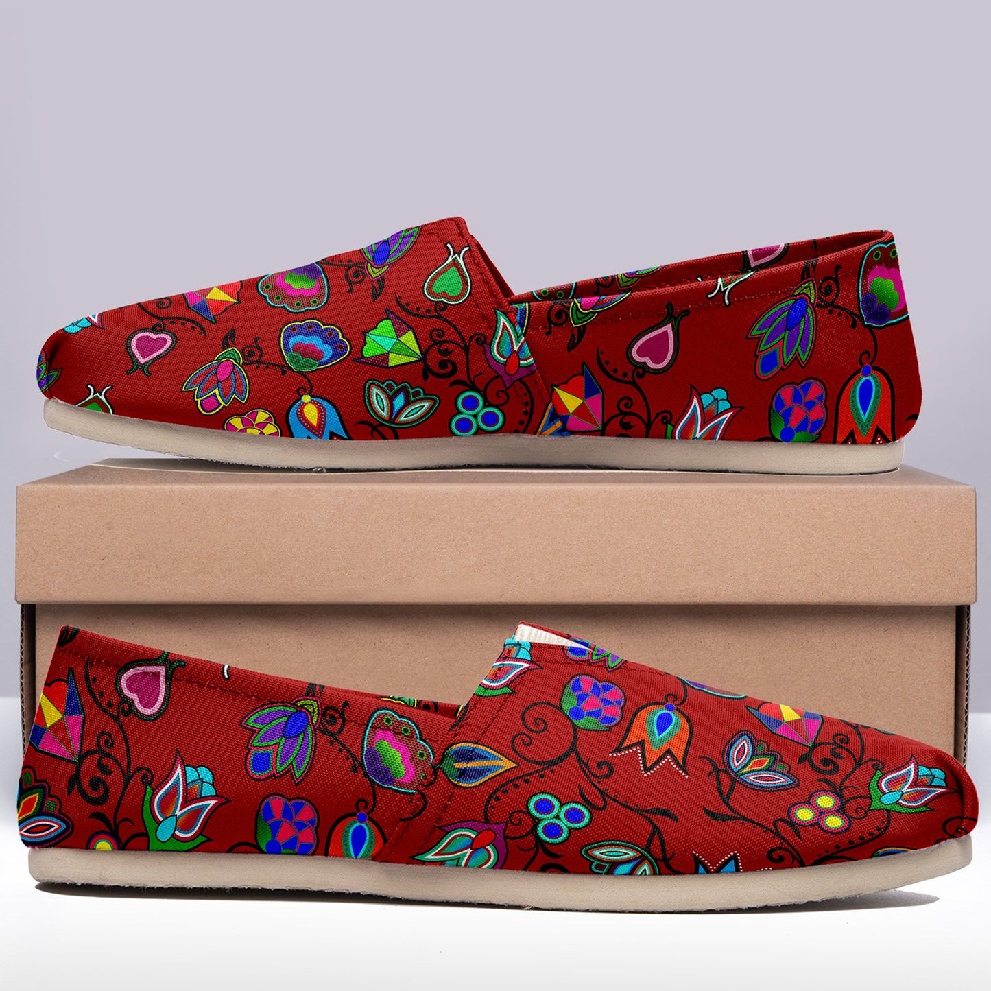 Indigenous Paisley Dahlia Casual Unisex Slip On Shoe Herman 