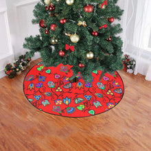 Load image into Gallery viewer, Indigenous Paisley - Dahlia Christmas Tree Skirt 47&quot; x 47&quot; Christmas Tree Skirt e-joyer 
