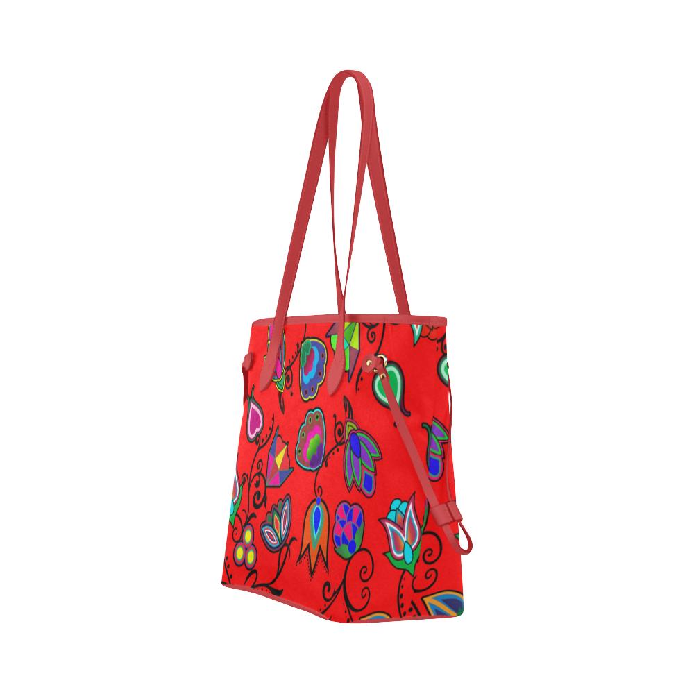 Indigenous Paisley - Dahlia Clover Canvas Tote Bag (Model 1661) Clover Canvas Tote Bag (1661) e-joyer 