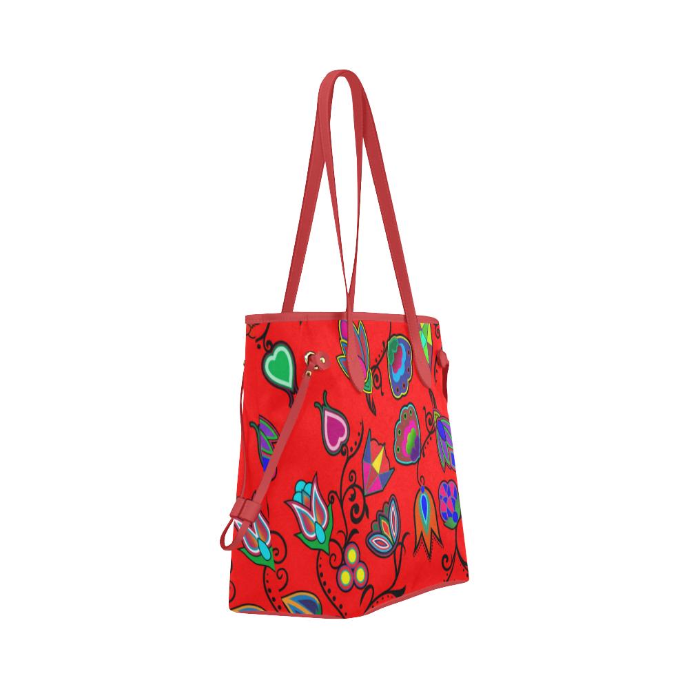 Indigenous Paisley - Dahlia Clover Canvas Tote Bag (Model 1661) Clover Canvas Tote Bag (1661) e-joyer 