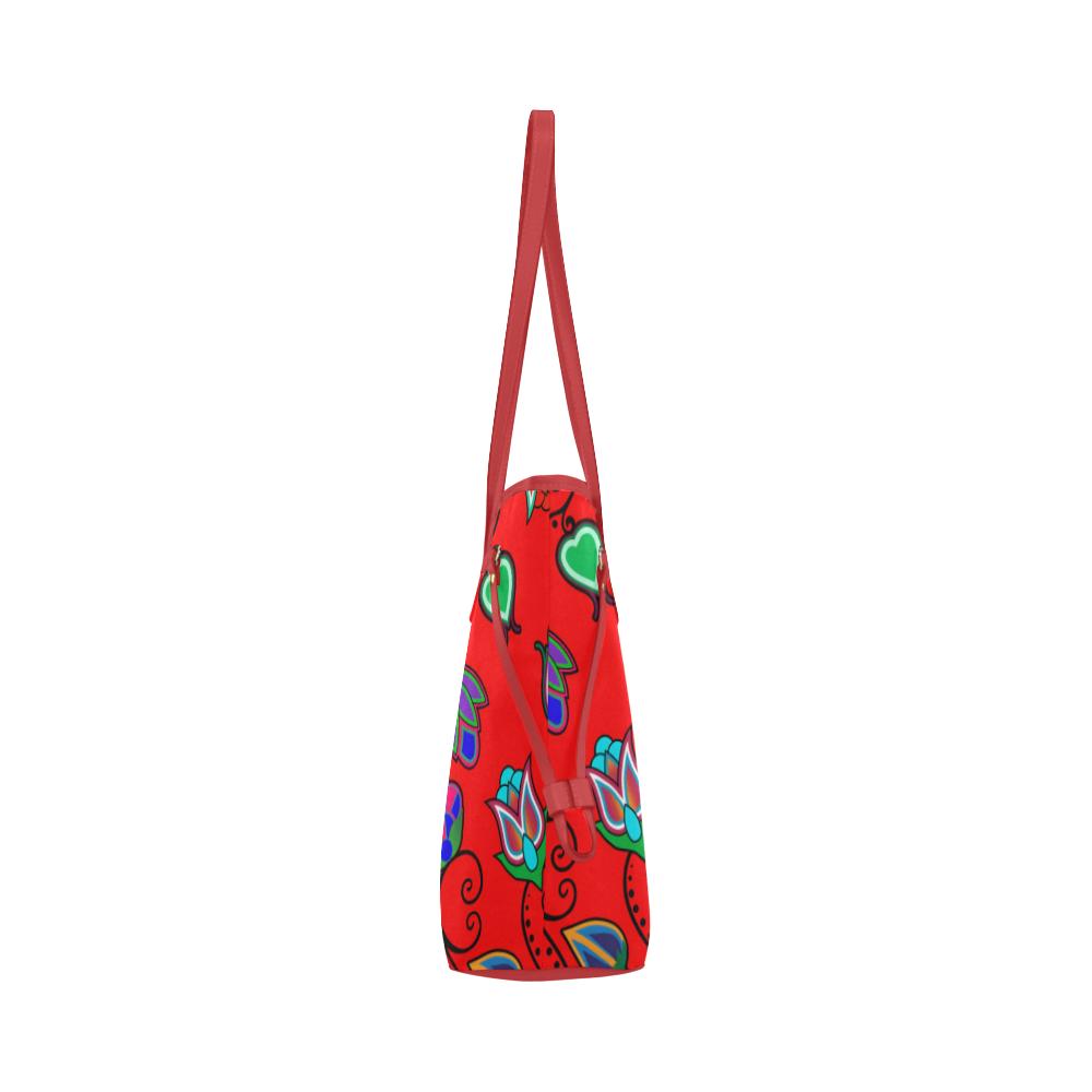 Indigenous Paisley - Dahlia Clover Canvas Tote Bag (Model 1661) Clover Canvas Tote Bag (1661) e-joyer 