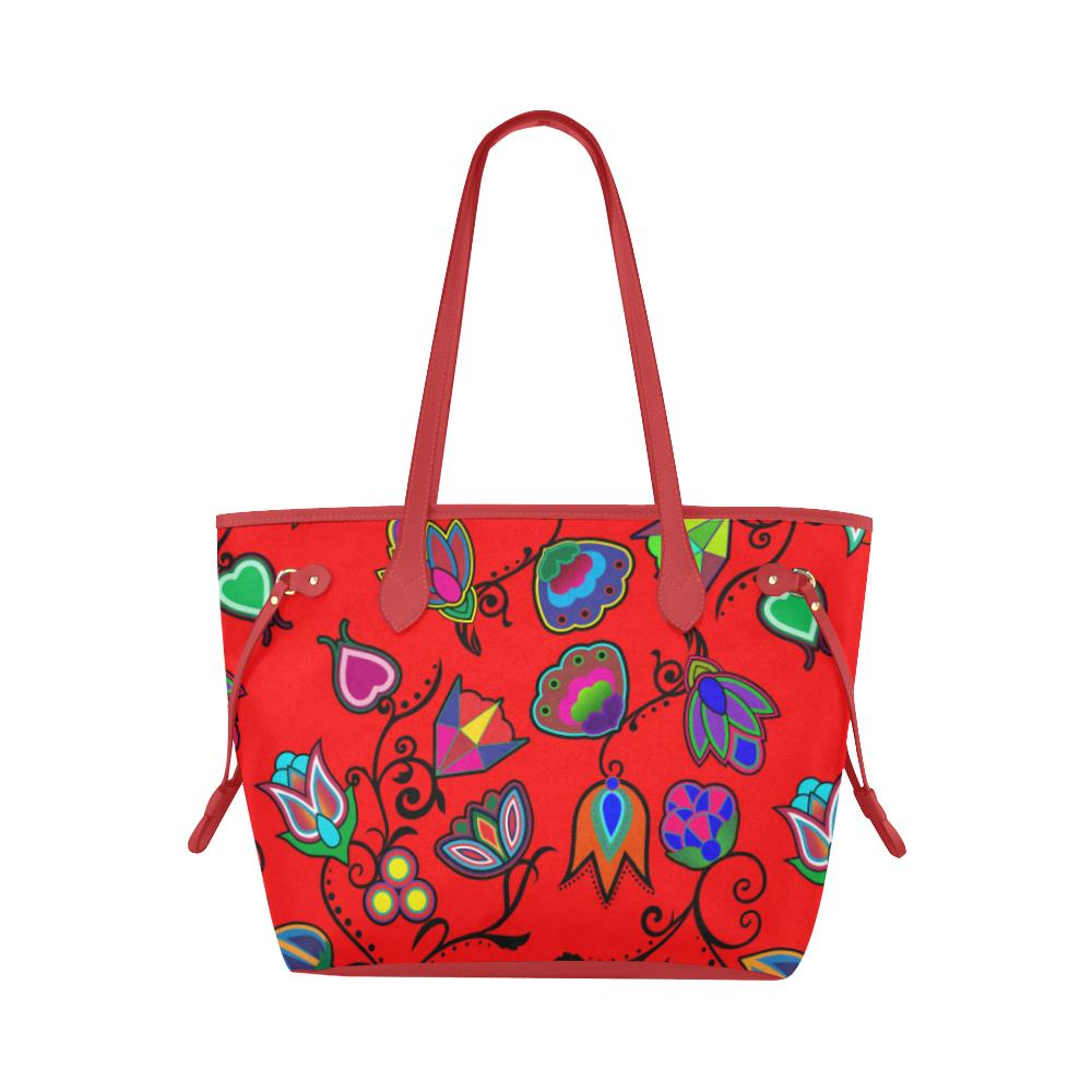 Indigenous Paisley - Dahlia Clover Canvas Tote Bag (Model 1661) Clover Canvas Tote Bag (1661) e-joyer 