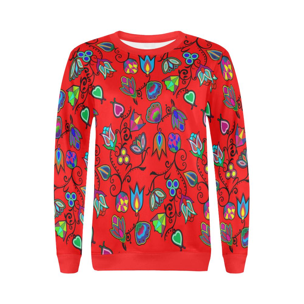 Indigenous Paisley Dahlia Crewneck – Women's Sweatshirt by 49 Dzine