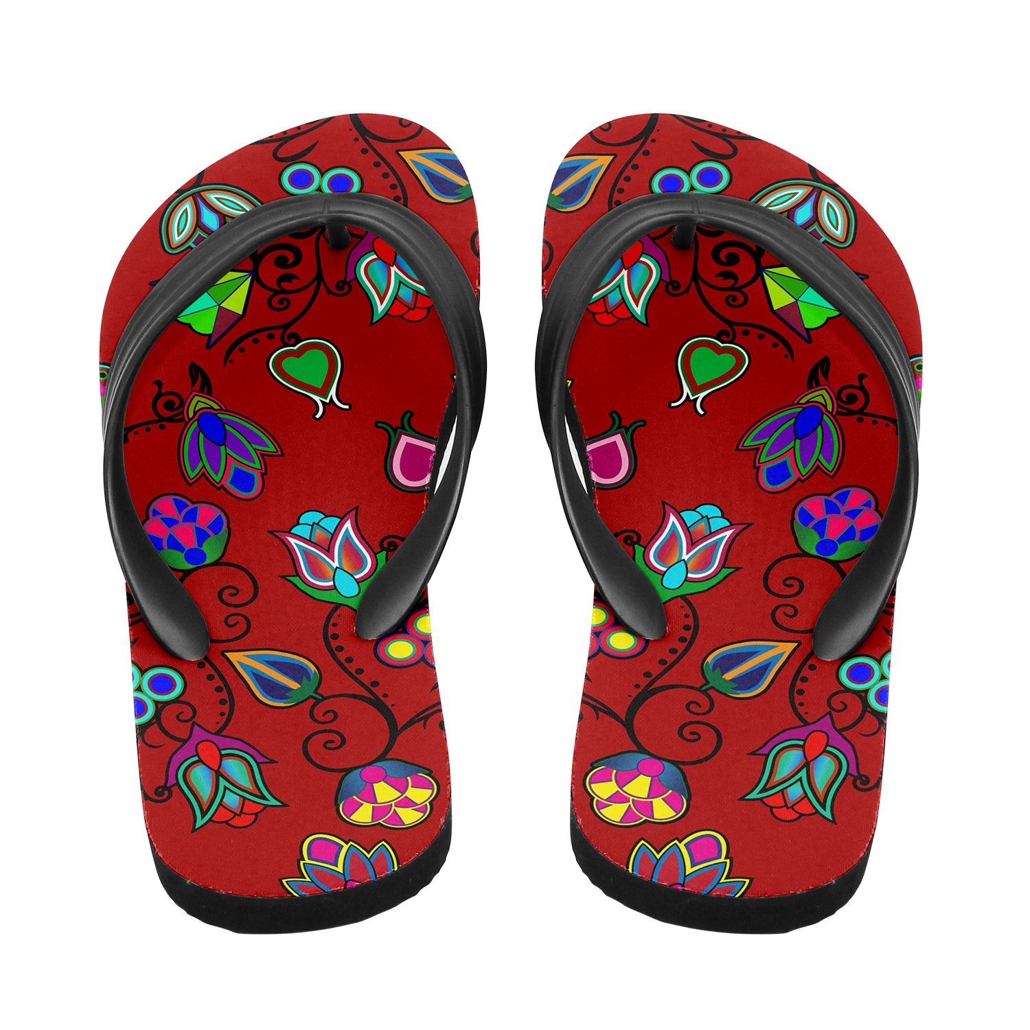 Indigenous Paisley Dahlia Flip Flops 49 Dzine 