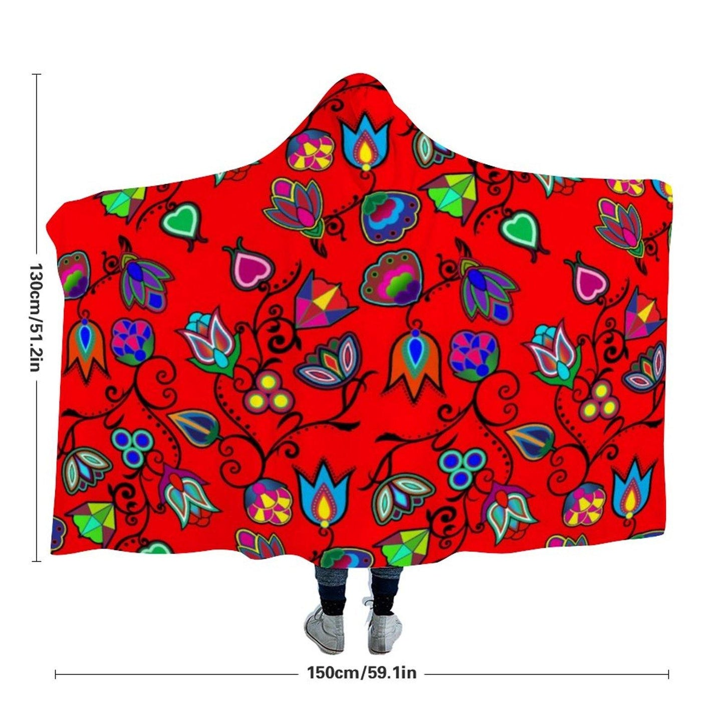 Indigenous Paisley Dahlia Hooded Blanket 49 Dzine 