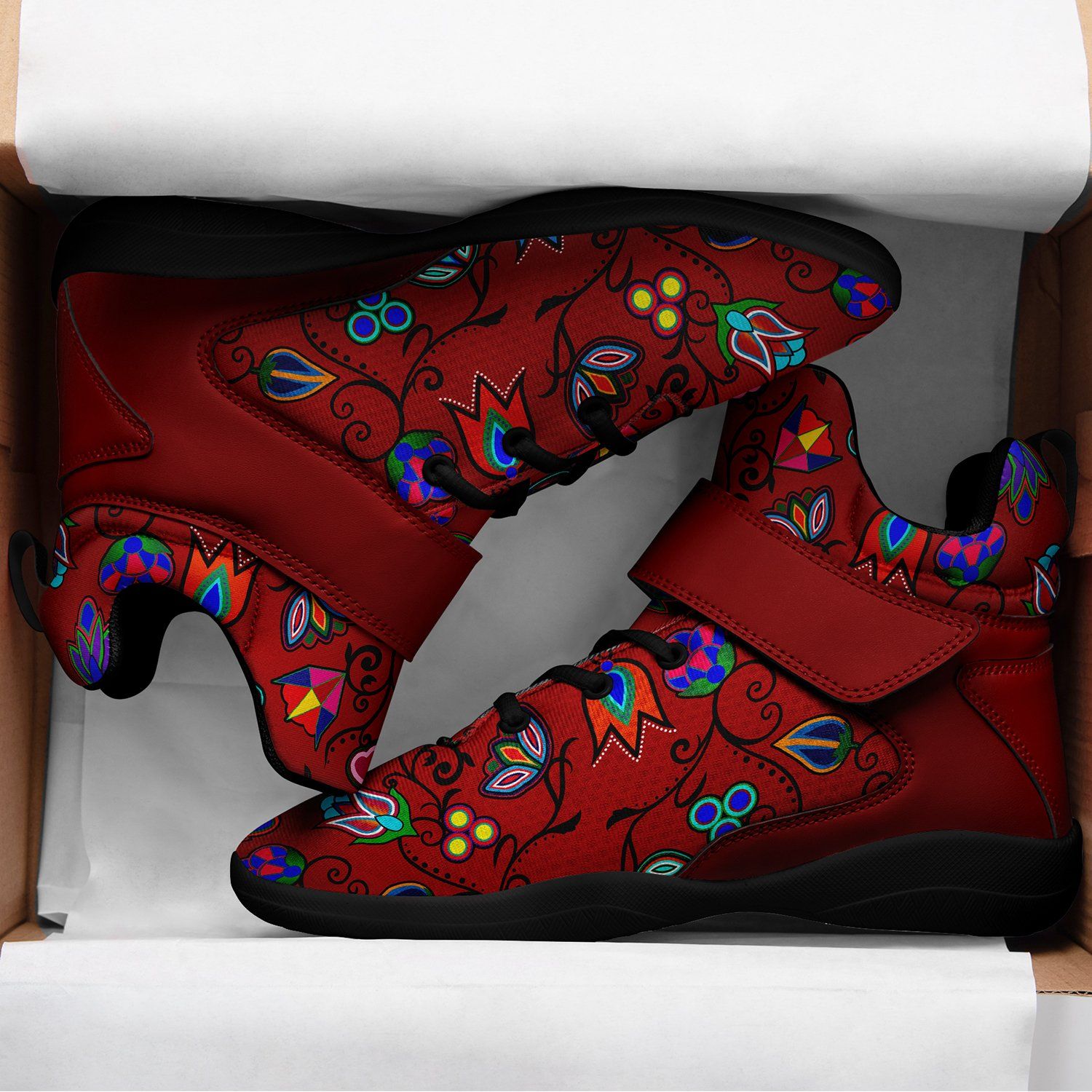 Indigenous Paisley Dahlia Ipottaa Basketball / Sport High Top Shoes 49 Dzine 