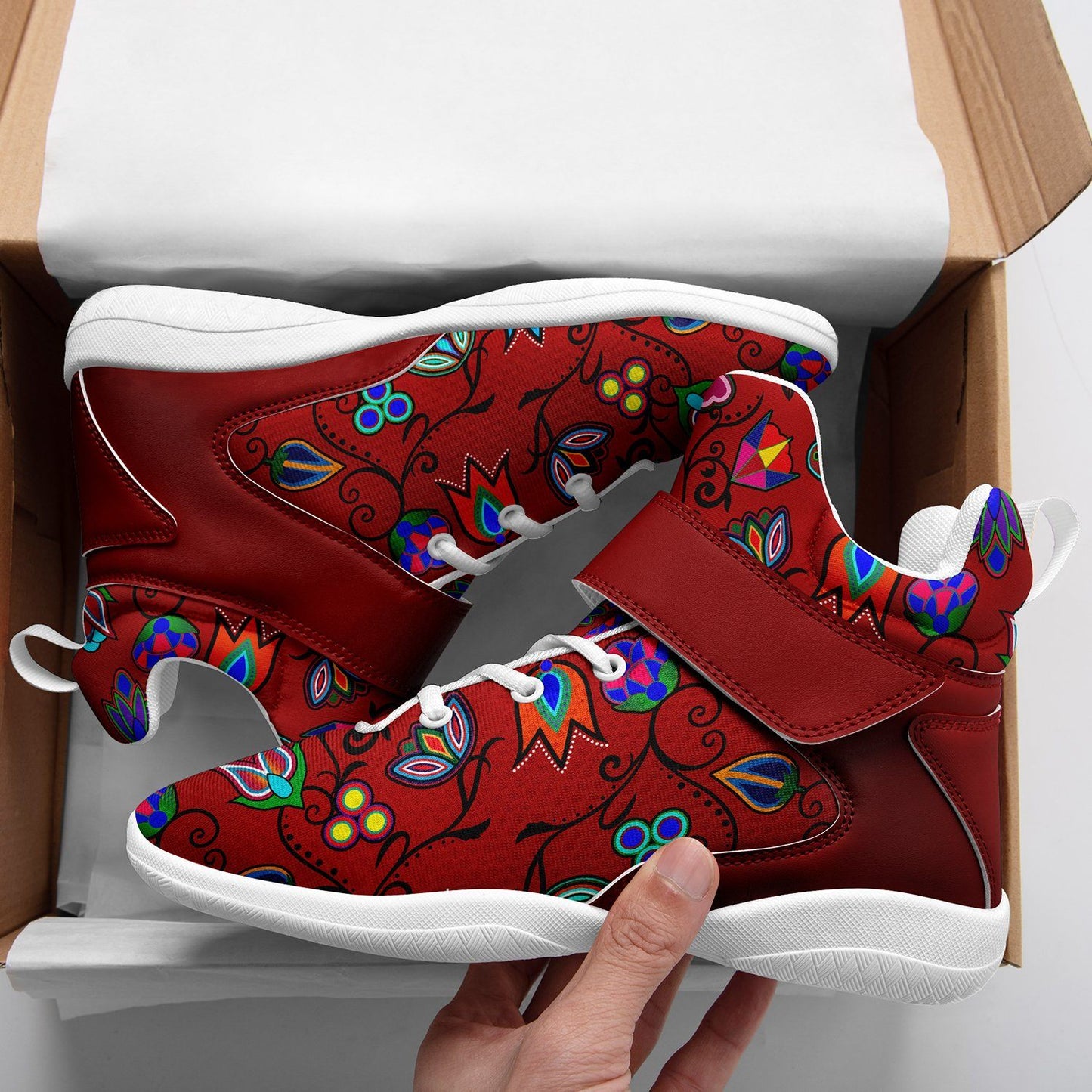 Indigenous Paisley Dahlia Ipottaa Basketball / Sport High Top Shoes 49 Dzine 