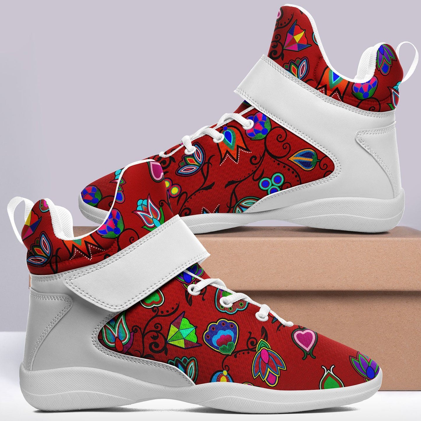 Indigenous Paisley Dahlia Ipottaa Basketball / Sport High Top Shoes 49 Dzine 