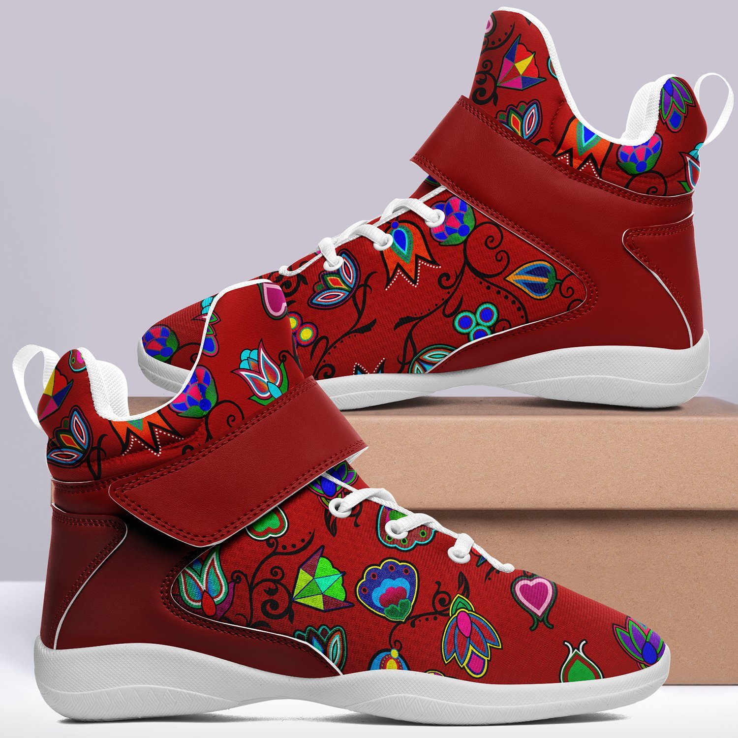 Indigenous Paisley Dahlia Ipottaa Basketball / Sport High Top Shoes 49 Dzine 