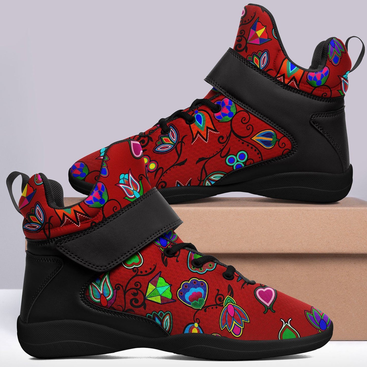 Indigenous Paisley Dahlia Ipottaa Basketball / Sport High Top Shoes 49 Dzine 