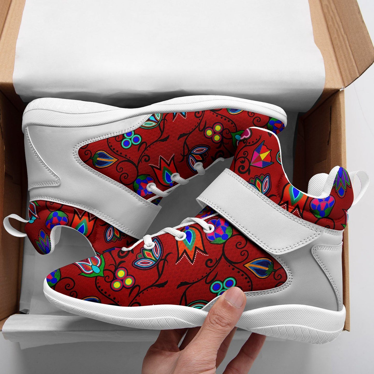 Indigenous Paisley Dahlia Ipottaa Basketball / Sport High Top Shoes 49 Dzine 