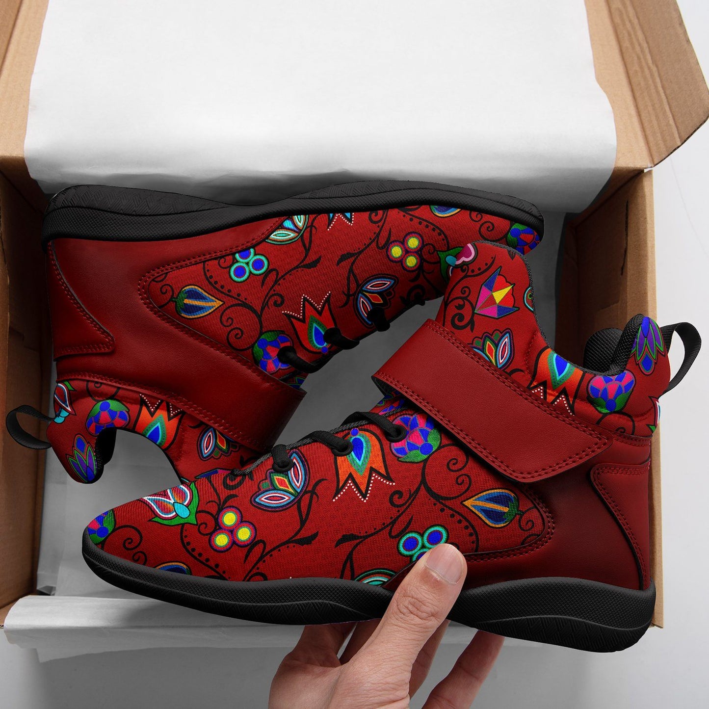 Indigenous Paisley Dahlia Ipottaa Basketball / Sport High Top Shoes 49 Dzine 