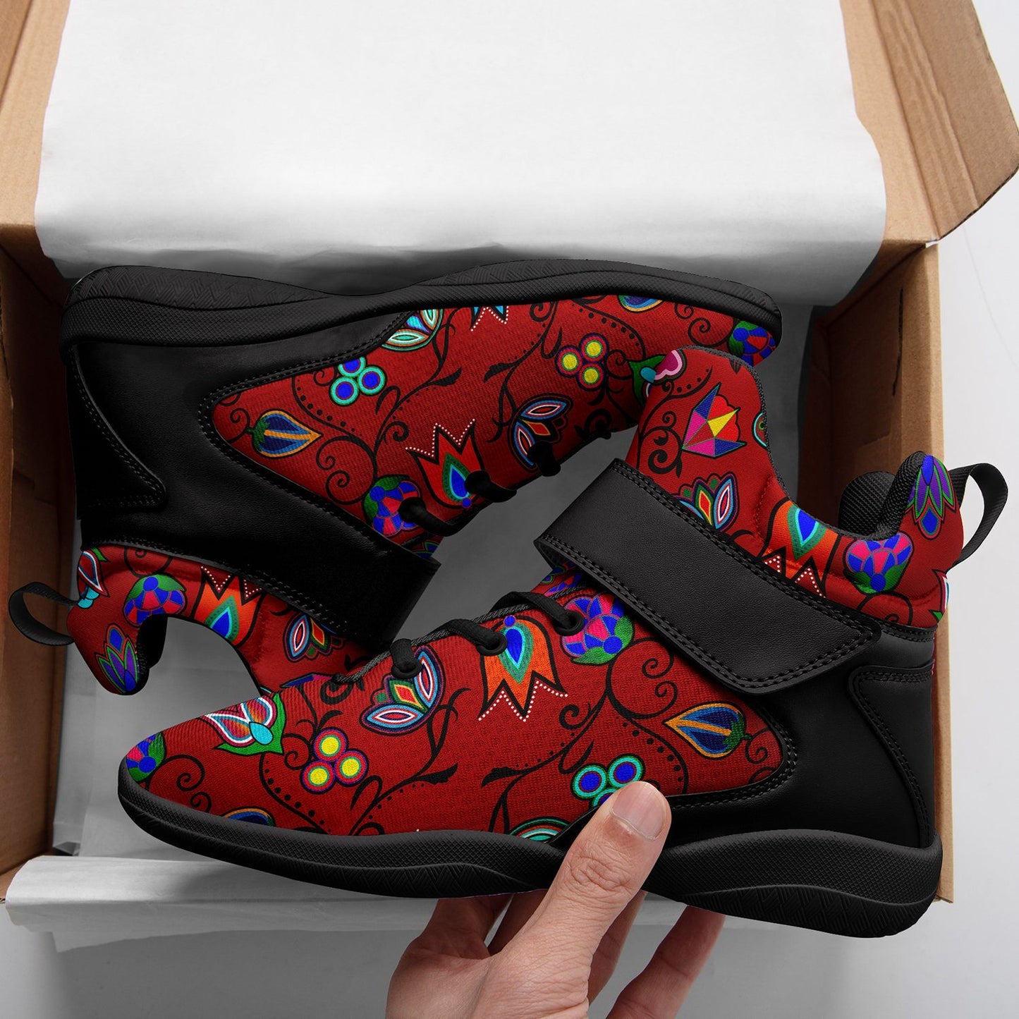 Indigenous Paisley Dahlia Ipottaa Basketball / Sport High Top Shoes 49 Dzine 