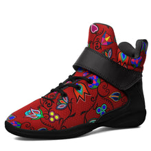 Load image into Gallery viewer, Indigenous Paisley Dahlia Ipottaa Basketball / Sport High Top Shoes 49 Dzine US Women 4.5 / US Youth 3.5 / EUR 35 Black Sole with Black Strap 
