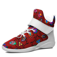 Load image into Gallery viewer, Indigenous Paisley Dahlia Ipottaa Basketball / Sport High Top Shoes 49 Dzine US Women 4.5 / US Youth 3.5 / EUR 35 White Sole with White Strap 
