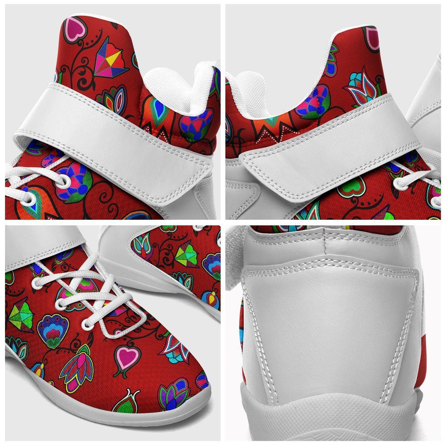 Indigenous Paisley Dahlia Ipottaa Basketball / Sport High Top Shoes - White Sole 49 Dzine 