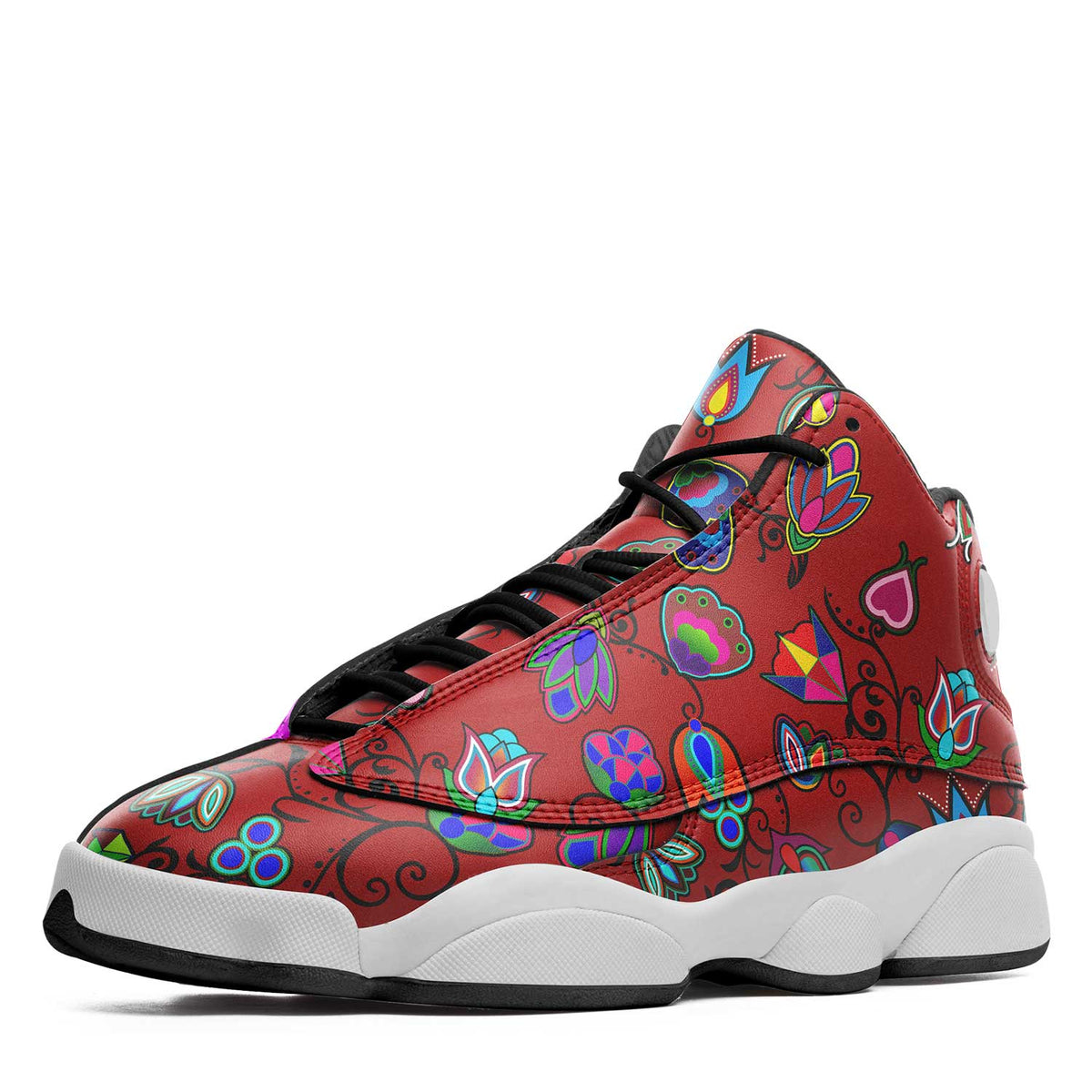Indigenous Paisley Dahlia Isstsokini – Unisex Sneakers by 49 Dzine
