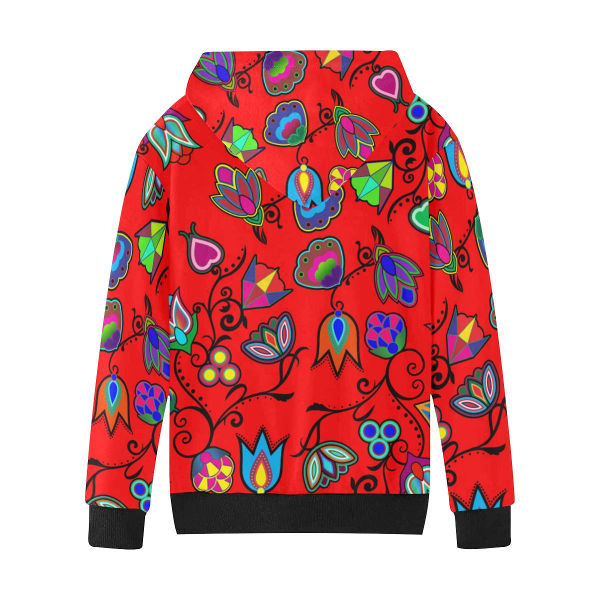 Indigenous Paisley Dahlia Kids' All Over Print Hoodie (Model H38) Kids' AOP Hoodie (H38) e-joyer 