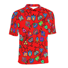 Load image into Gallery viewer, Indigenous Paisley Dahlia Men&#39;s All Over Print Polo Shirt (Model T55) Men&#39;s Polo Shirt (Model T55) e-joyer 
