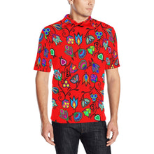 Load image into Gallery viewer, Indigenous Paisley Dahlia Men&#39;s All Over Print Polo Shirt (Model T55) Men&#39;s Polo Shirt (Model T55) e-joyer 
