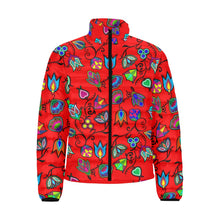 Load image into Gallery viewer, Indigenous Paisley - Dahlia Men&#39;s Stand Collar Padded Jacket (Model H41) Men&#39;s Stand Collar Padded Jacket (H41) e-joyer 
