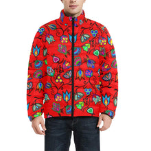 Load image into Gallery viewer, Indigenous Paisley - Dahlia Men&#39;s Stand Collar Padded Jacket (Model H41) Men&#39;s Stand Collar Padded Jacket (H41) e-joyer 
