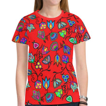 Load image into Gallery viewer, Indigenous Paisley - Dahlia New All Over Print T-shirt for Women (Model T45) New All Over Print T-shirt for Women (T45) e-joyer 
