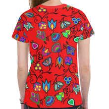 Load image into Gallery viewer, Indigenous Paisley - Dahlia New All Over Print T-shirt for Women (Model T45) New All Over Print T-shirt for Women (T45) e-joyer 
