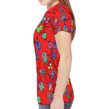 Load image into Gallery viewer, Indigenous Paisley - Dahlia New All Over Print T-shirt for Women (Model T45) New All Over Print T-shirt for Women (T45) e-joyer 
