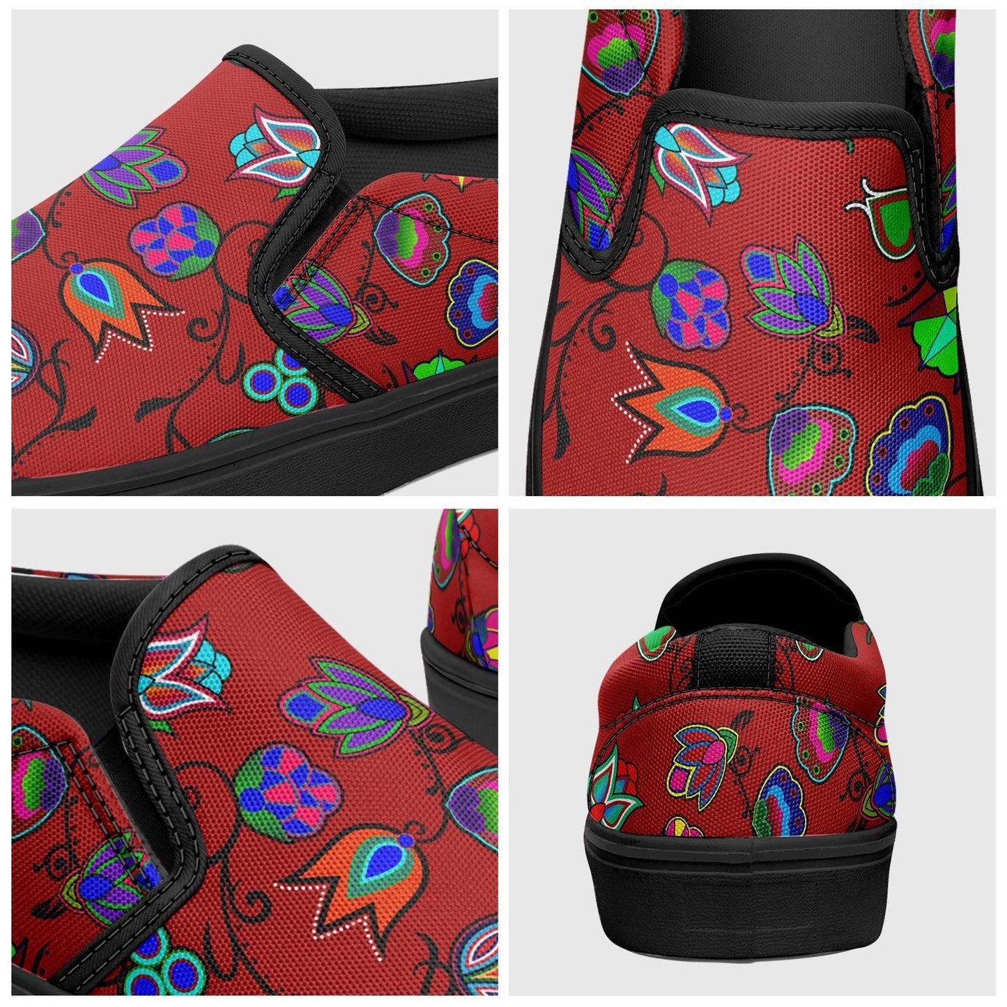 Indigenous Paisley Dahlia Otoyimm Kid's Canvas Slip On Shoes 49 Dzine 