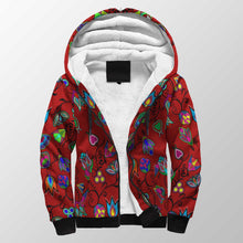 Load image into Gallery viewer, Indigenous Paisley Dahlia Sherpa Hoodie 49 Dzine 
