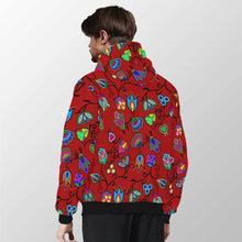 Load image into Gallery viewer, Indigenous Paisley Dahlia Sherpa Hoodie 49 Dzine 
