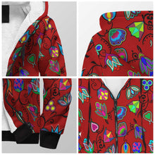 Load image into Gallery viewer, Indigenous Paisley Dahlia Sherpa Hoodie 49 Dzine 
