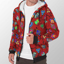 Load image into Gallery viewer, Indigenous Paisley Dahlia Sherpa Hoodie 49 Dzine 
