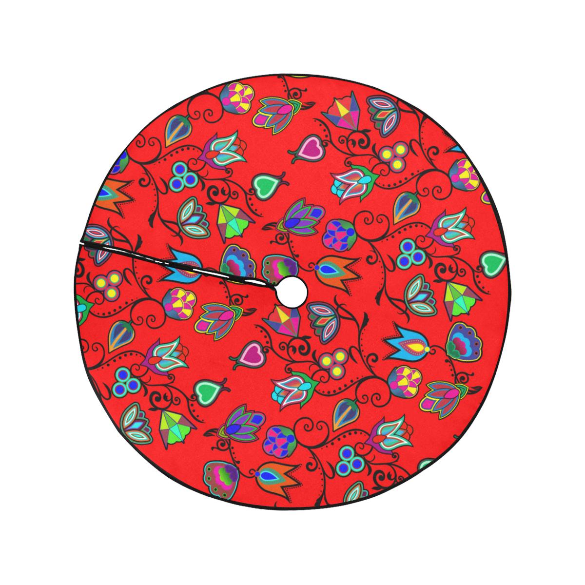 Indigenous Paisley Dahlia Tree Skirt by 49 Dzine