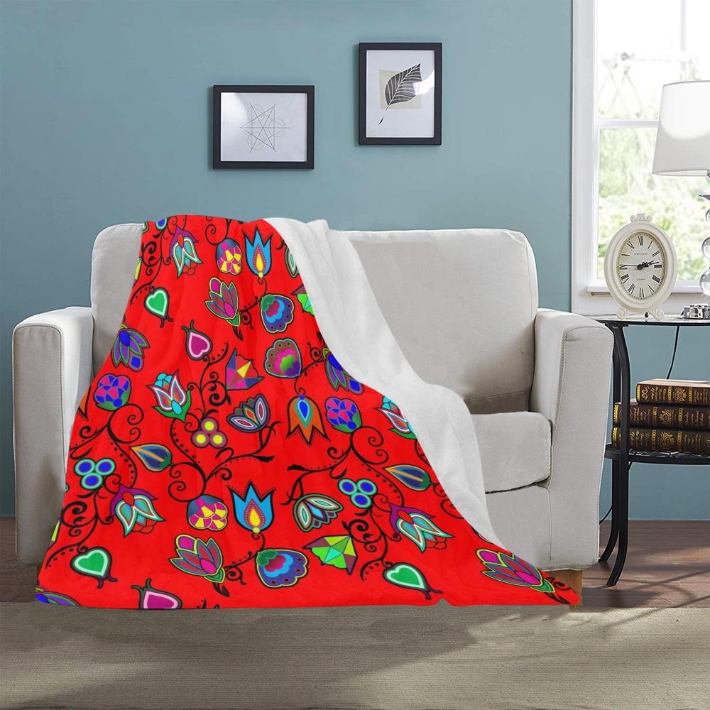 Indigenous Paisley Dahlia Ultra-Soft Micro Fleece Blanket 40"x50" Ultra-Soft Blanket 40''x50'' e-joyer 