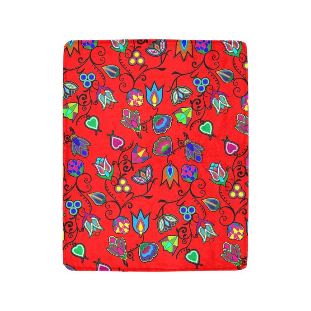 Indigenous Paisley Dahlia Ultra-Soft Micro Fleece Blanket 40