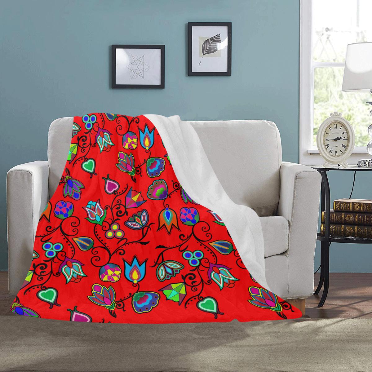 Indigenous Paisley - Dahlia Ultra-Soft Micro Fleece Blanket 50"x60" Ultra-Soft Blanket 50''x60'' e-joyer 