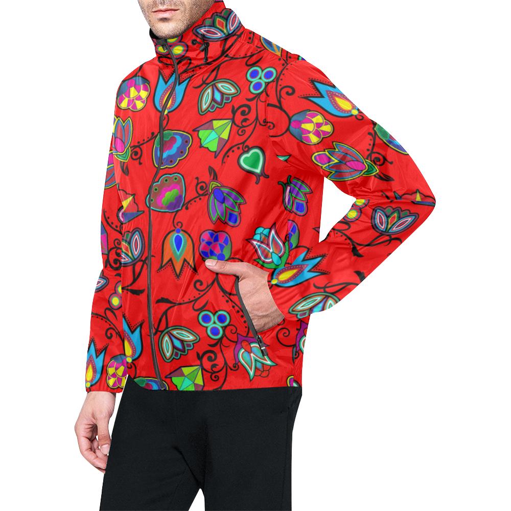 Indigenous Paisley - Dahlia Unisex All Over Print Windbreaker (Model H23) All Over Print Windbreaker for Men (H23) e-joyer 