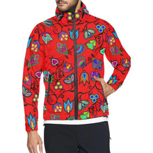 Load image into Gallery viewer, Indigenous Paisley - Dahlia Unisex All Over Print Windbreaker (Model H23) All Over Print Windbreaker for Men (H23) e-joyer 
