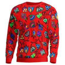 Load image into Gallery viewer, Indigenous Paisley Dahlia Unisex Crewneck Long Sleeve Top 49 Dzine 
