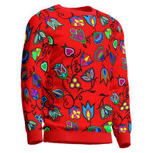 Load image into Gallery viewer, Indigenous Paisley Dahlia Unisex Crewneck Long Sleeve Top 49 Dzine 
