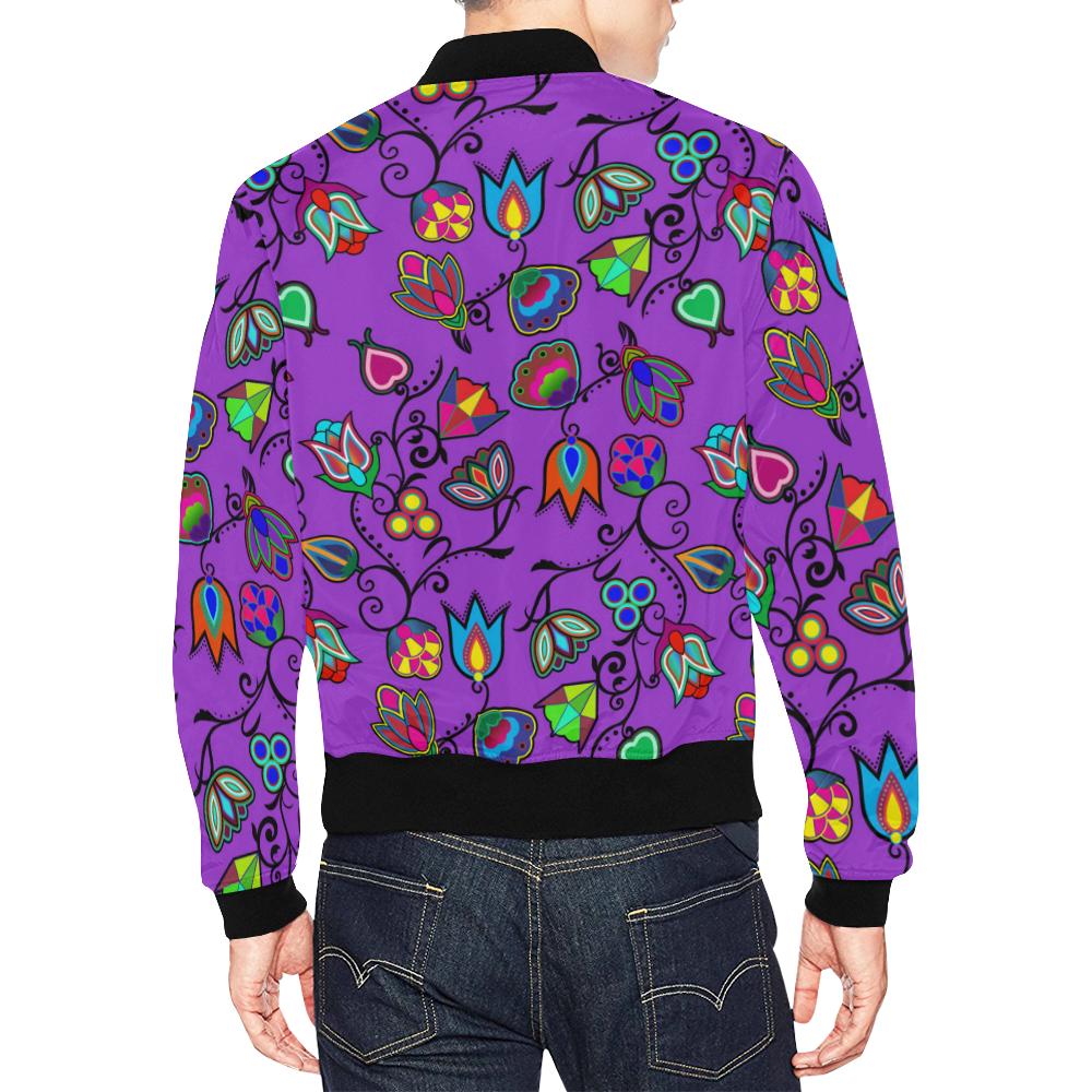 Indigenous Paisley - Dark Orchid All Over Print Bomber Jacket for Men/Large Size (Model H19) All Over Print Bomber Jacket for Men/Large (H19) e-joyer 