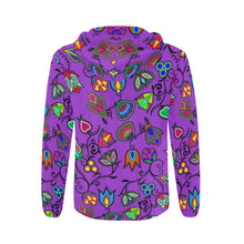 Load image into Gallery viewer, Indigenous Paisley - Dark Orchid All Over Print Full Zip Hoodie for Men (Model H14) All Over Print Full Zip Hoodie for Men (H14) e-joyer 
