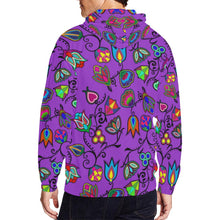 Load image into Gallery viewer, Indigenous Paisley - Dark Orchid All Over Print Full Zip Hoodie for Men (Model H14) All Over Print Full Zip Hoodie for Men (H14) e-joyer 
