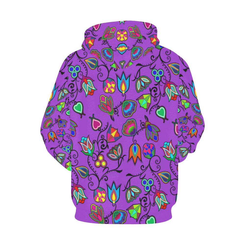 Indigenous Paisley - Dark Orchid All Over Print Hoodie for Women (USA Size) (Model H13) All Over Print Hoodie for Women (H13) e-joyer 