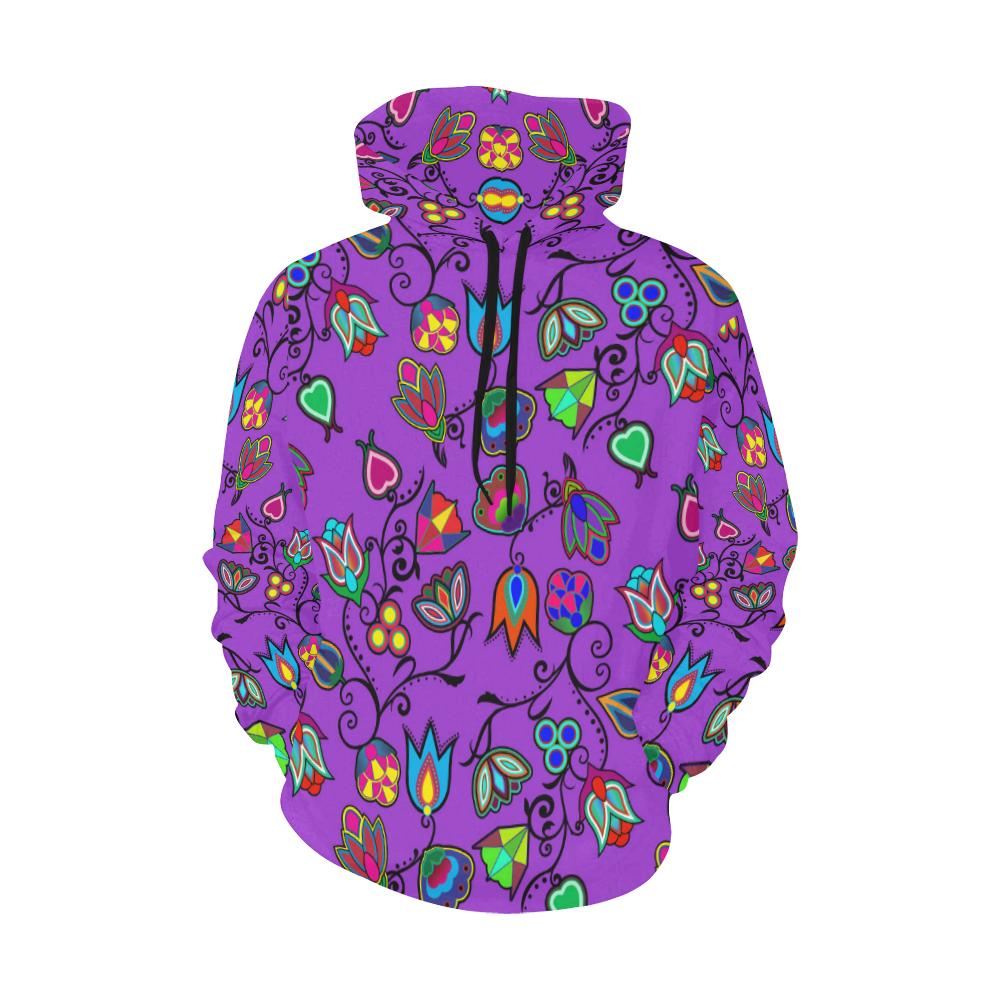Indigenous Paisley - Dark Orchid All Over Print Hoodie for Women (USA Size) (Model H13) All Over Print Hoodie for Women (H13) e-joyer 